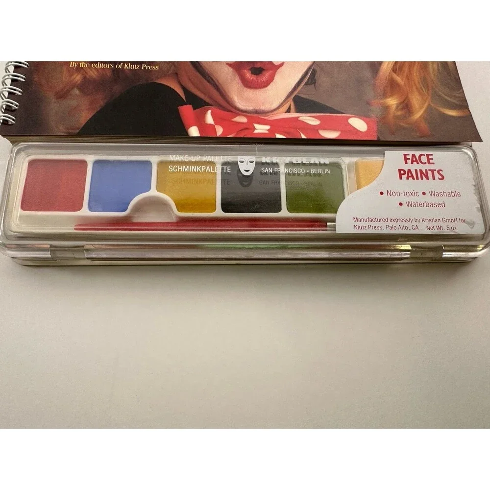 Vintage KFace Painting Klutz Book Kit Klutz Press 1990 Spiral With Paints